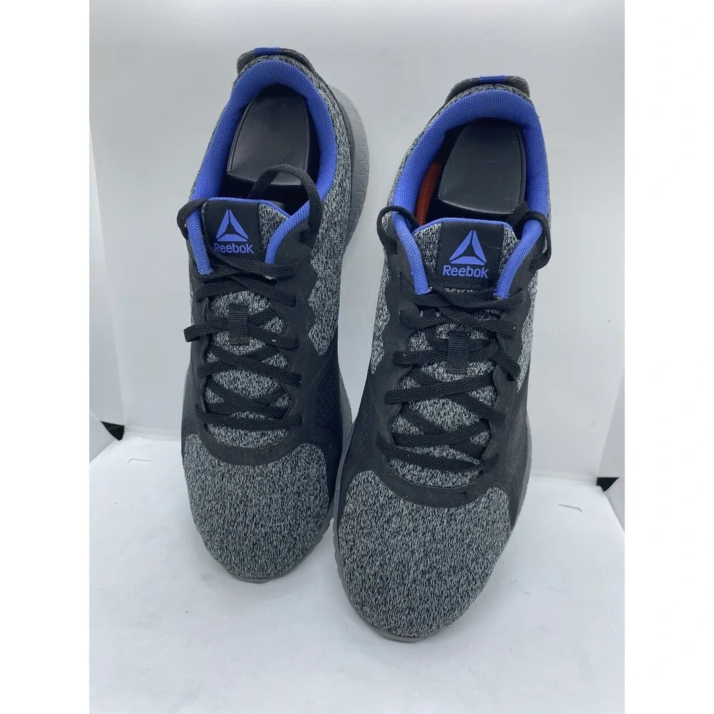 Mens Reebok Flexagon Flexweave Training Shoes Gray Black Blue 1Y3001 Size 10.5